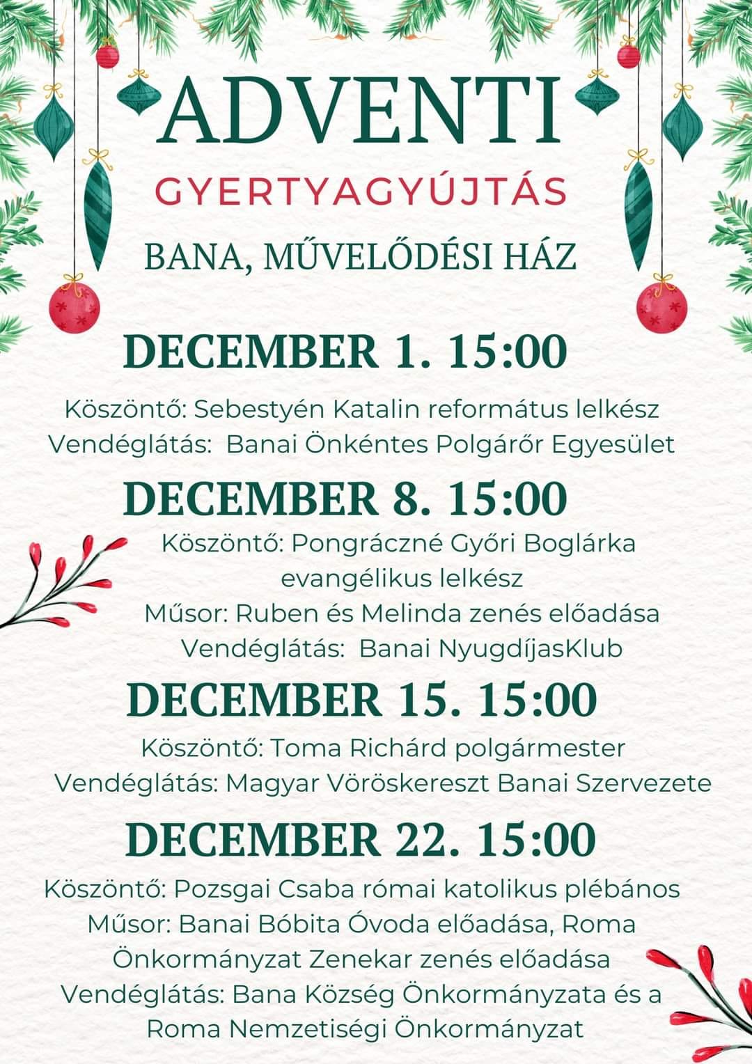 Adventi gyertyagyújtás