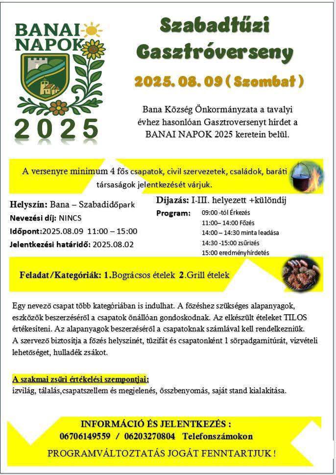 Szabadtűzi Gasztóverseny