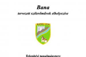 Tervezett szélerőmű elhelyezése
